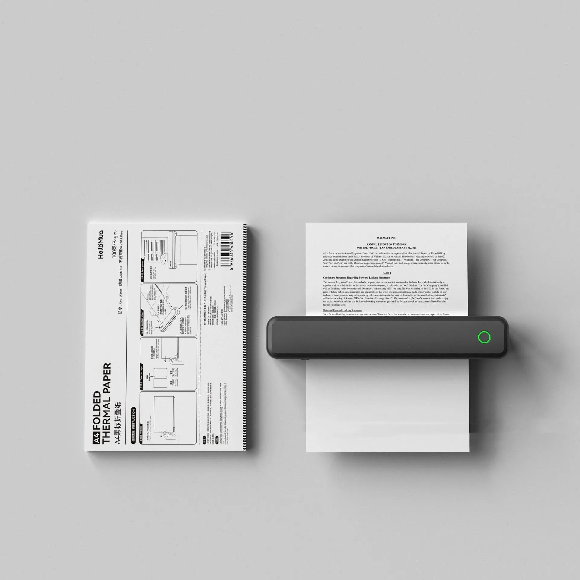 Black or white Bluetooth thermal printer for mobile phone drawing printing, 295mm long