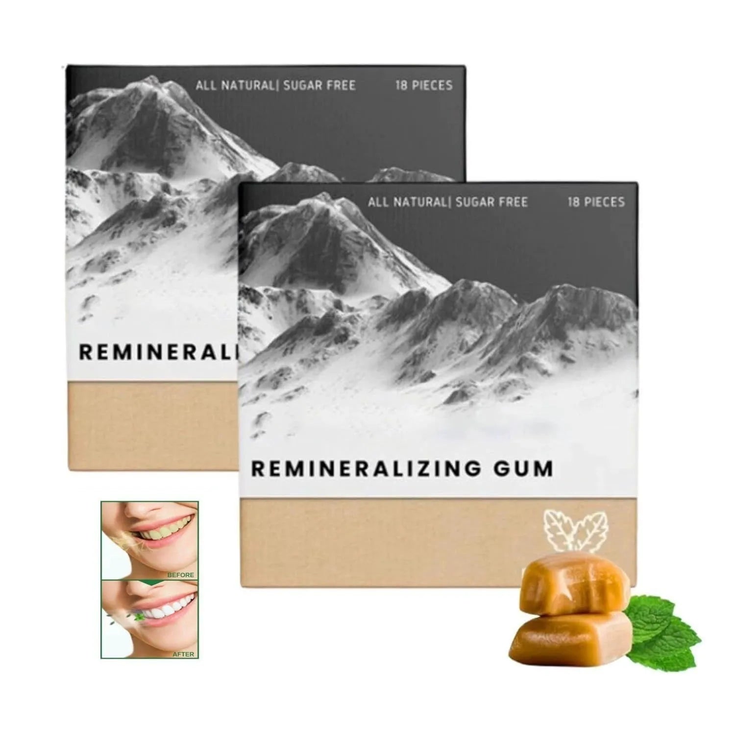 Box of 18 frankincense mint chewable digestive supplement tablets