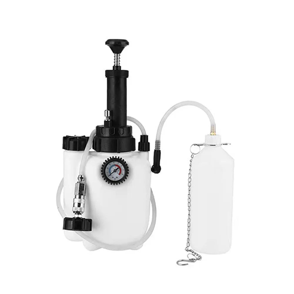 White 3 litre brake oil tank replacement tool for automobile brake fluid changes