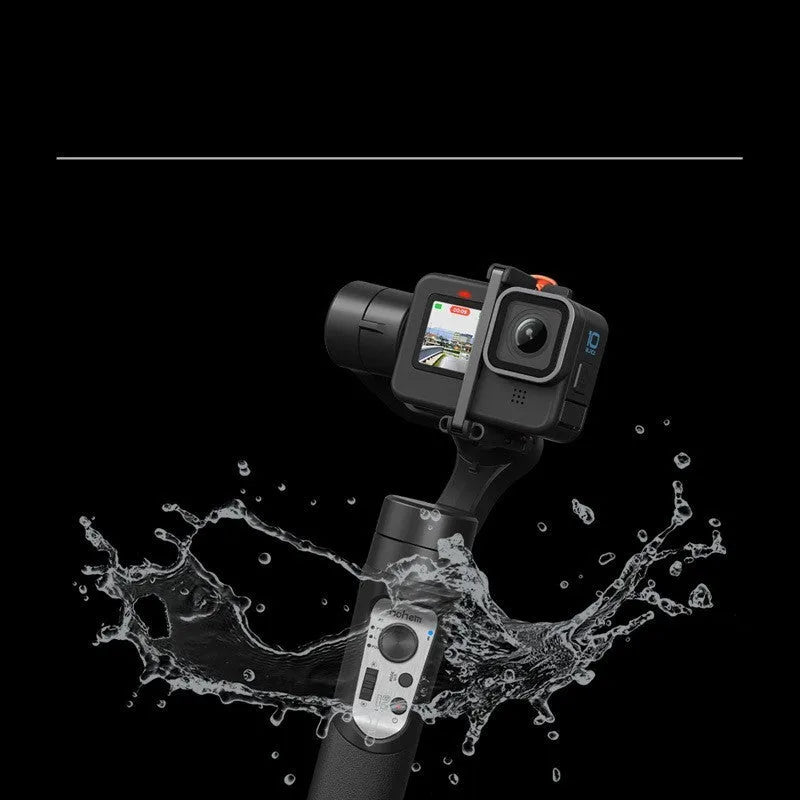 Hohem handheld gimbal anti-shake stabiliser for action cameras with mini tripod and storage bag