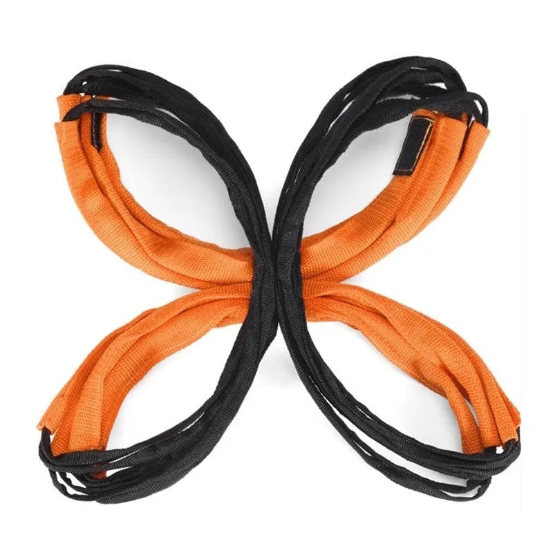 Plastic butterfly agility ladder for children's coordination and jump training exercises.