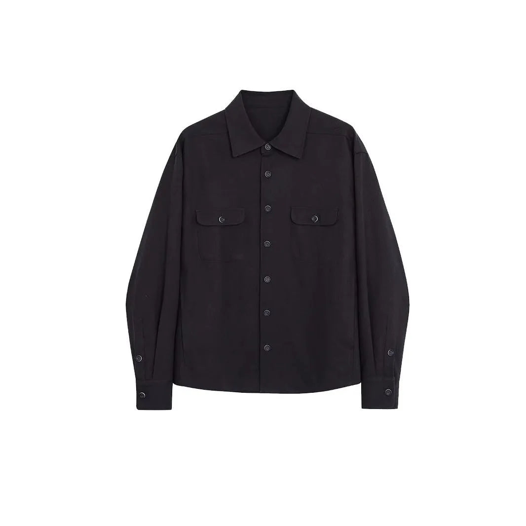 Men's lapel collar casual shirt in cotton fabric available in light sand rice and nautilidae colours
