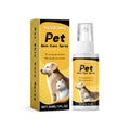 30ml dog skin care spray with silver ion and essential oils on white background