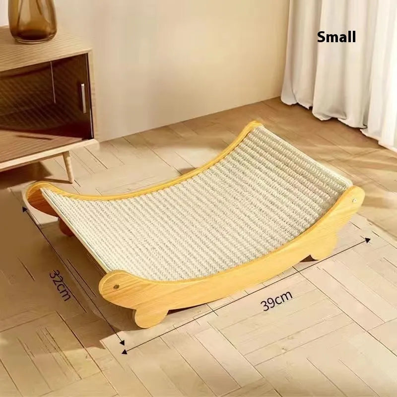 Natural sisal cat scratch board in large and small size options with woven jute fibre surface