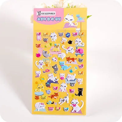 Cartoon three-dimensional bubble sticker featuring an alpaca design on a white background