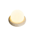 Round yellow cave stone coloured night light with remote control for bedside use