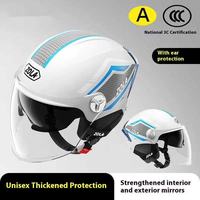 Children's 3C safety helmet in ABS construction with universal fit for motorcycle and bicycle riding
