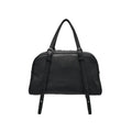 Women's retro style genuine leather shoulder bag in horizontal square silhouette with double straps