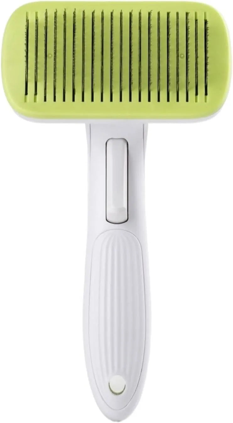 Automatic pet grooming comb with one-click hair removal in four colour options for cats and dogs