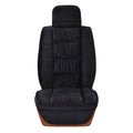 Winter short plush car seat cushion shown in grey, available as a single seat cover or full set.