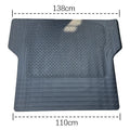 Black universal PVC waterproof car trunk mat in 80x120cm size laid flat on a clean car boot floor