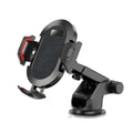 Auto lock car phone holder mounted on vehicle air vent holding smartphone