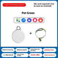 GPS pet tracker device attached to a dog collar showing blue colour option