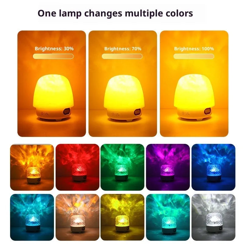 Water ripple Bluetooth stereo light with 16 colours, 11x12.5cm geometric design