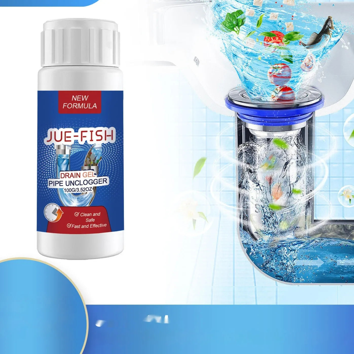100g pipe dredge agent tube for sewer and toilet odour cleaning