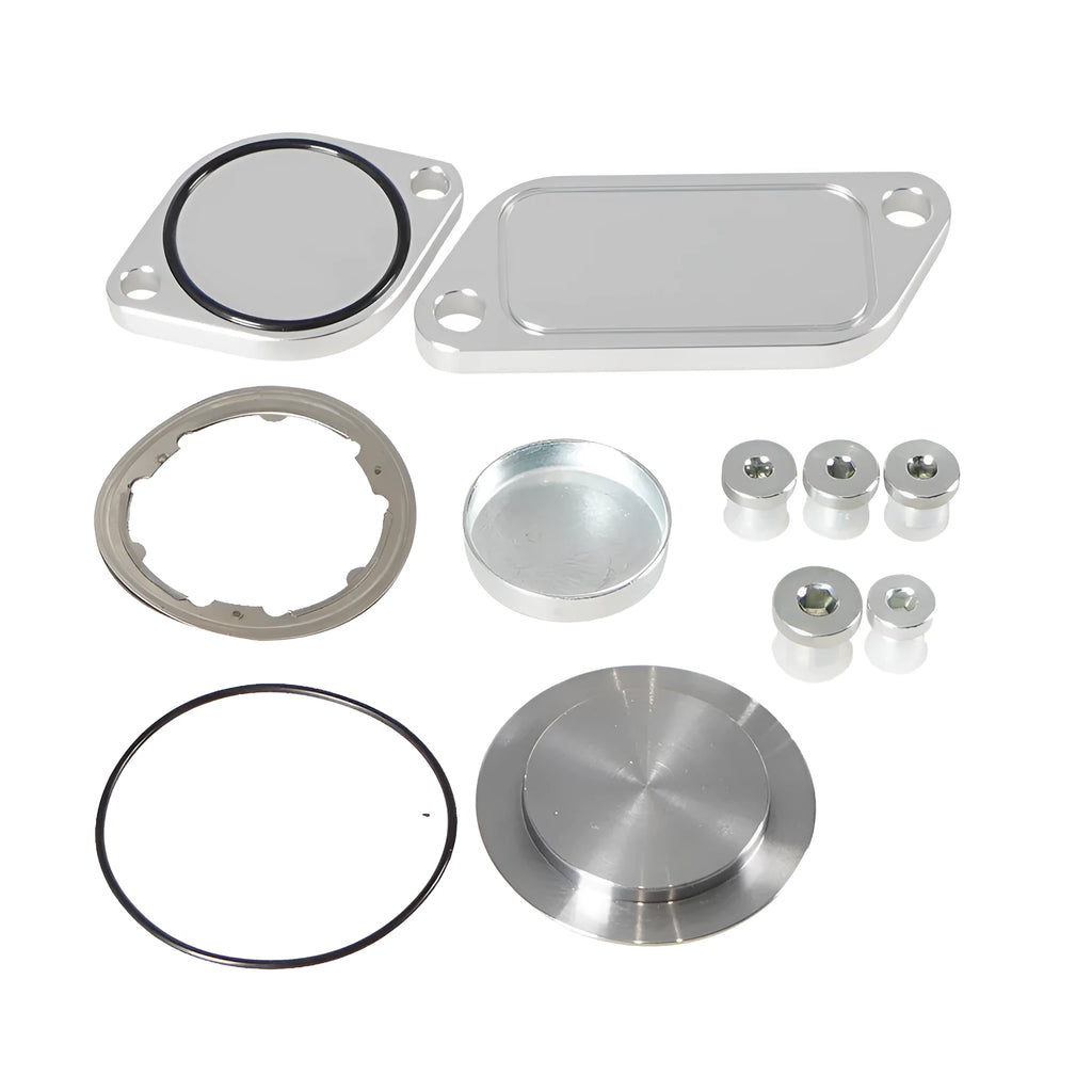 Silver aluminium alloy automotive valve cover replacement set