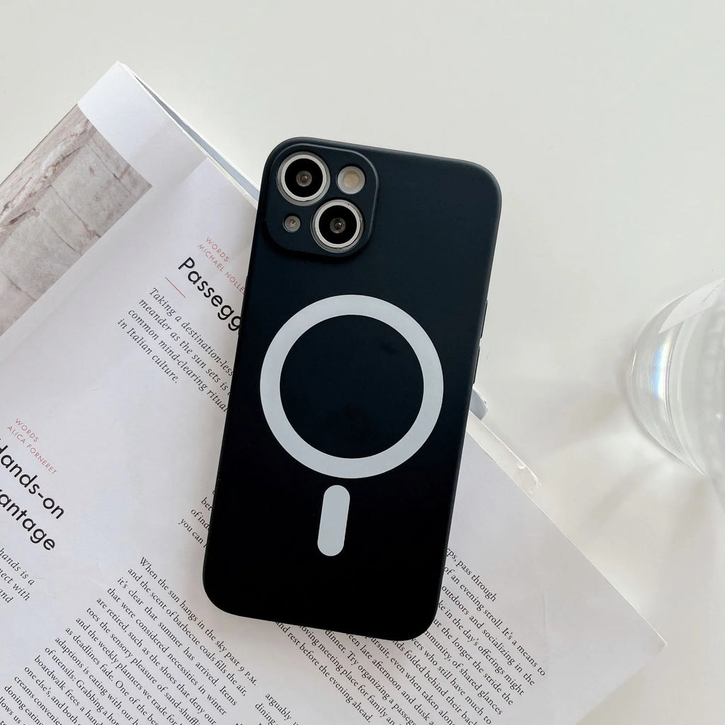 Magnetic TPU phone case for iPhone 14 Pro Max showing back with camera cutout