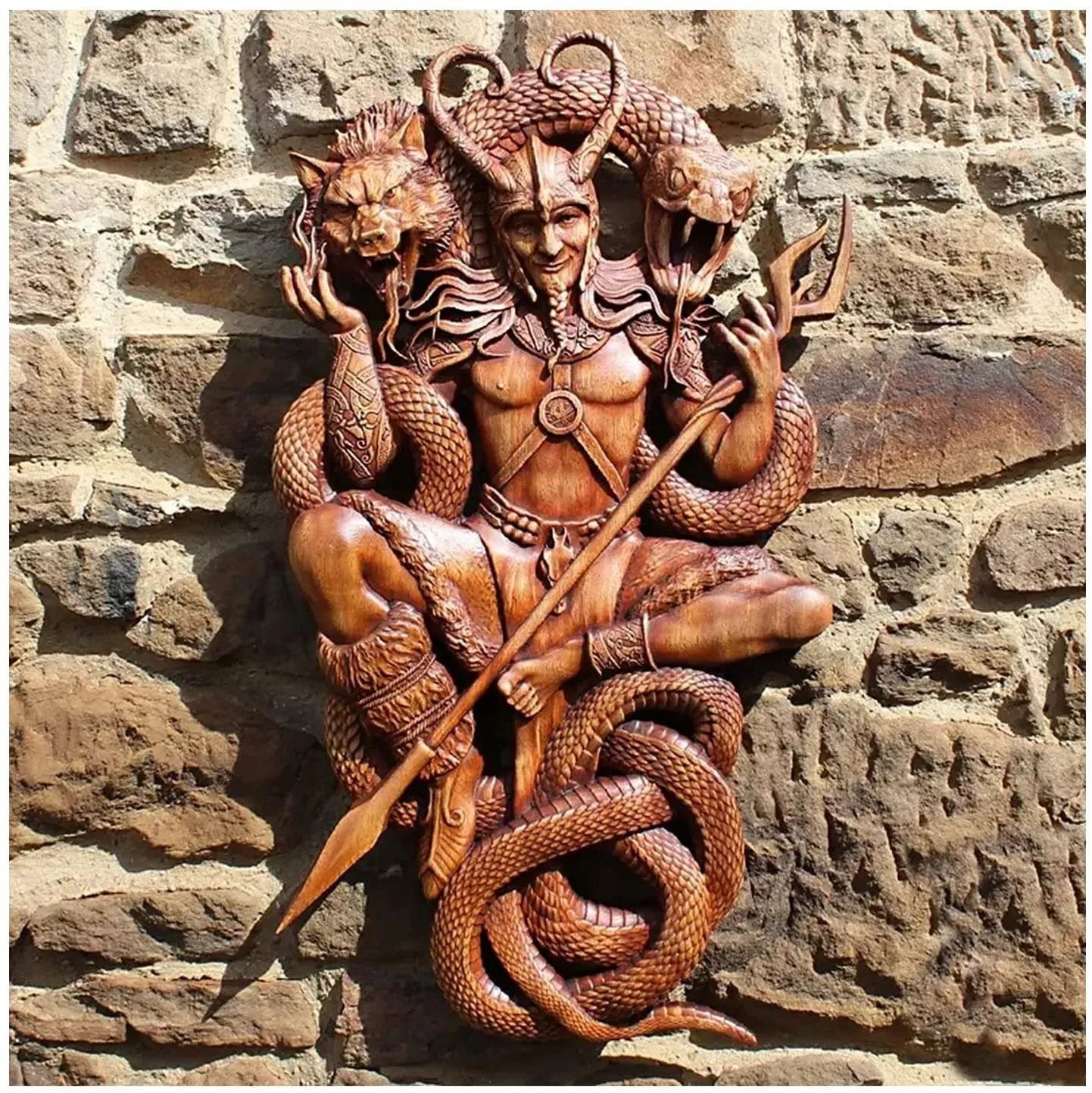 Icon Home acrylic wall hanging depicting Norse mythology character in American style