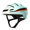 Smart bicycle night riding safety helmet with integrated LED lighting, matte black finish, EPS PC construction