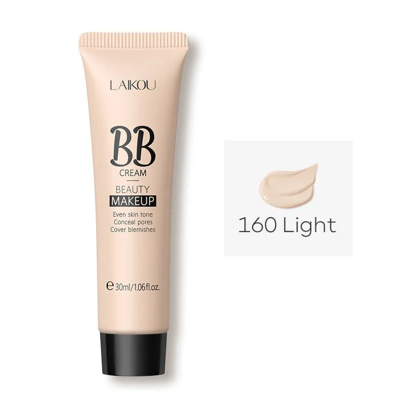 30ml tube of BB cream in one of nine shades, including Ivory White, Brightening, and Chocolate.