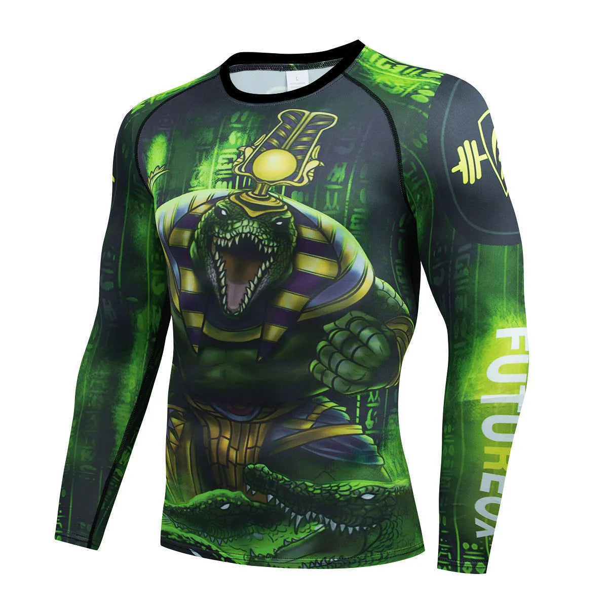 Men's slim-fit ZF016 polyester sports suit set for outdoor running and fitness activities