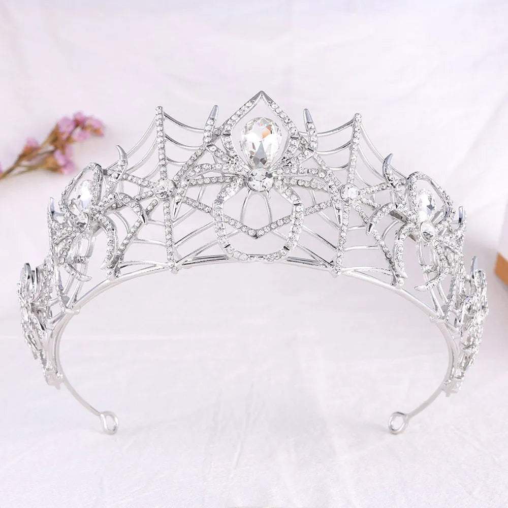 European American Halloween crown hair ornament alloy diamond finish hairband for women four colour variants