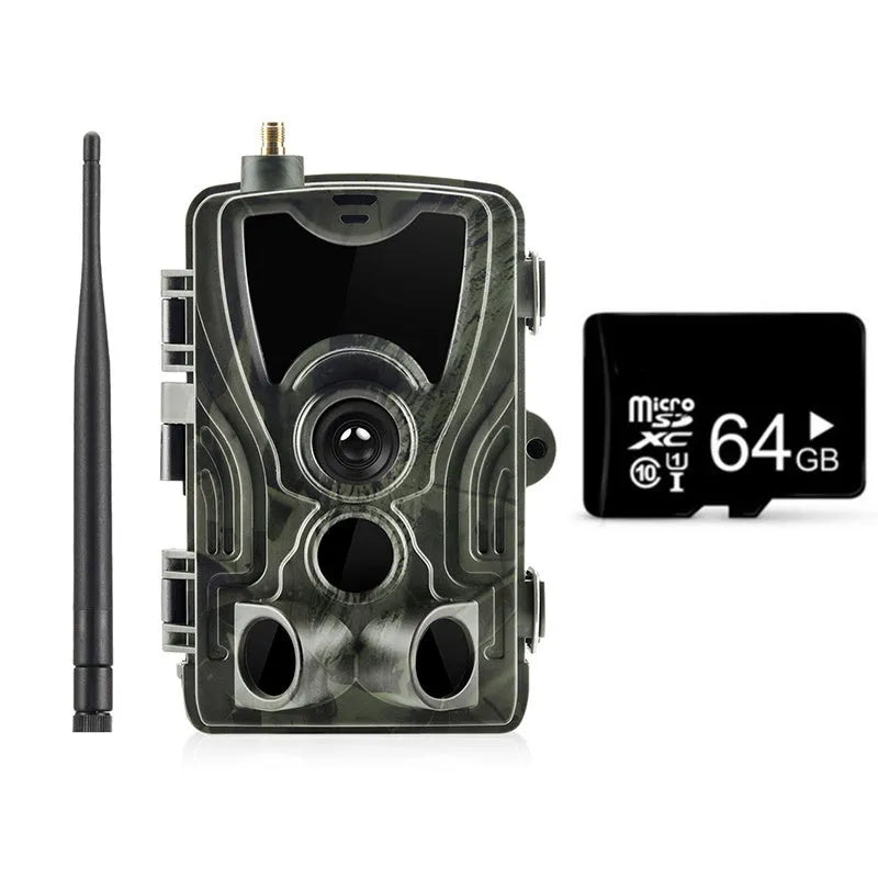 Outdoor camouflage surveillance camera with wide-angle lens for security monitoring