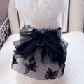 Black tulle princess skirt for small dog or cat costume wear on mannequin