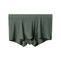 Men's seamless one-piece modal underwear in green on a mid-waist mannequin.
