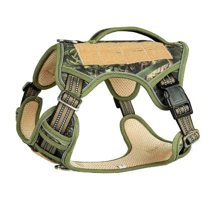 Oxford cloth tactical chest strap for working dogs in camouflage colours