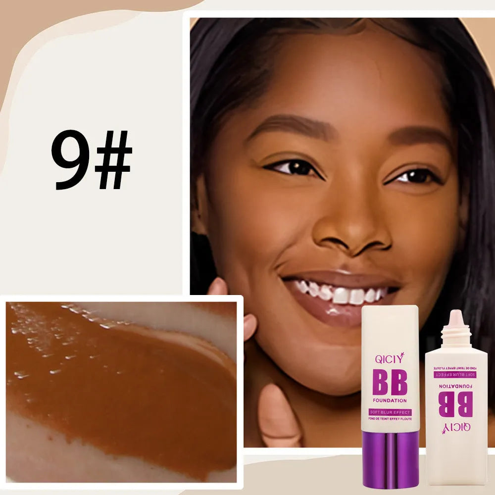 Feeding bottle liquid foundation BB cream with 10 colour options for brightening coverage