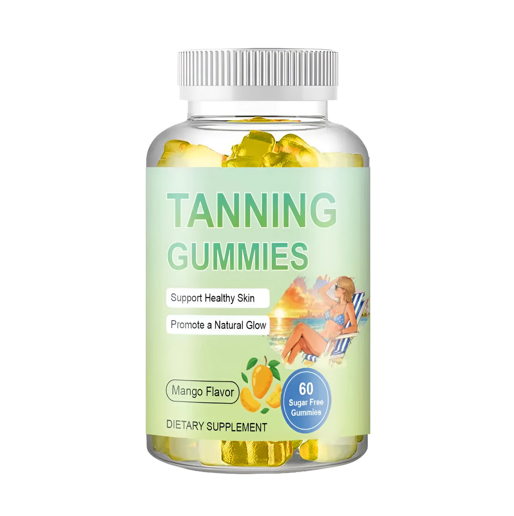 60 pieces of tanning gummy candies with TUDCA supplement in packaging