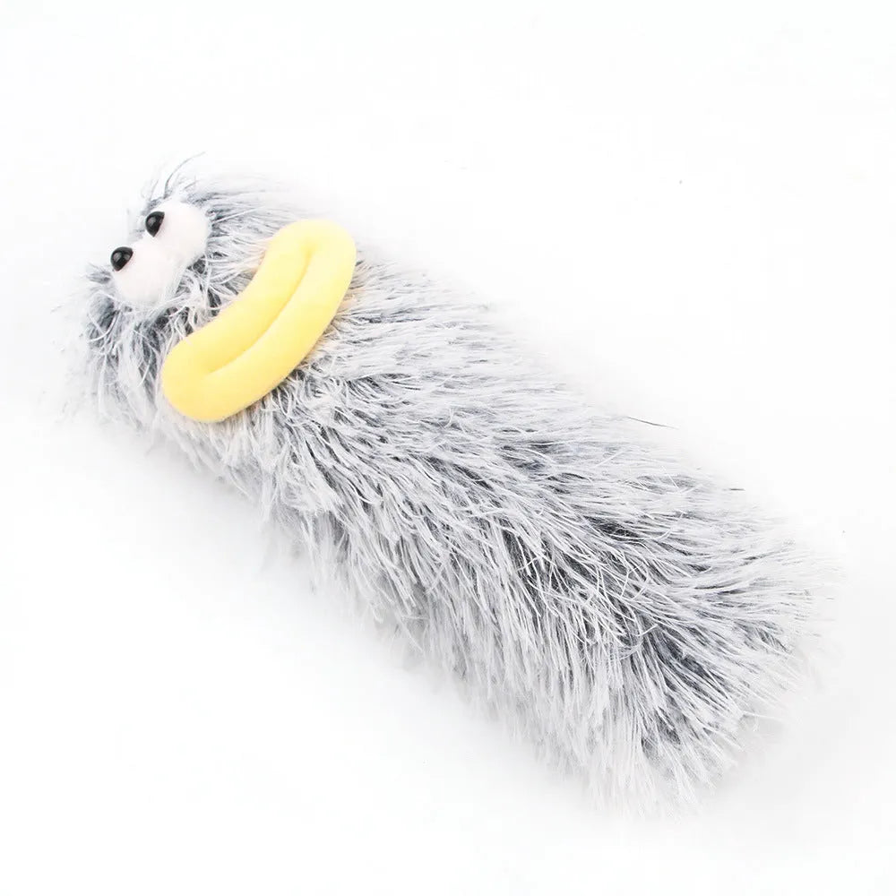 Soft plush interactive cat toy pillow in assorted colours with crinkle sound and catnip filling.