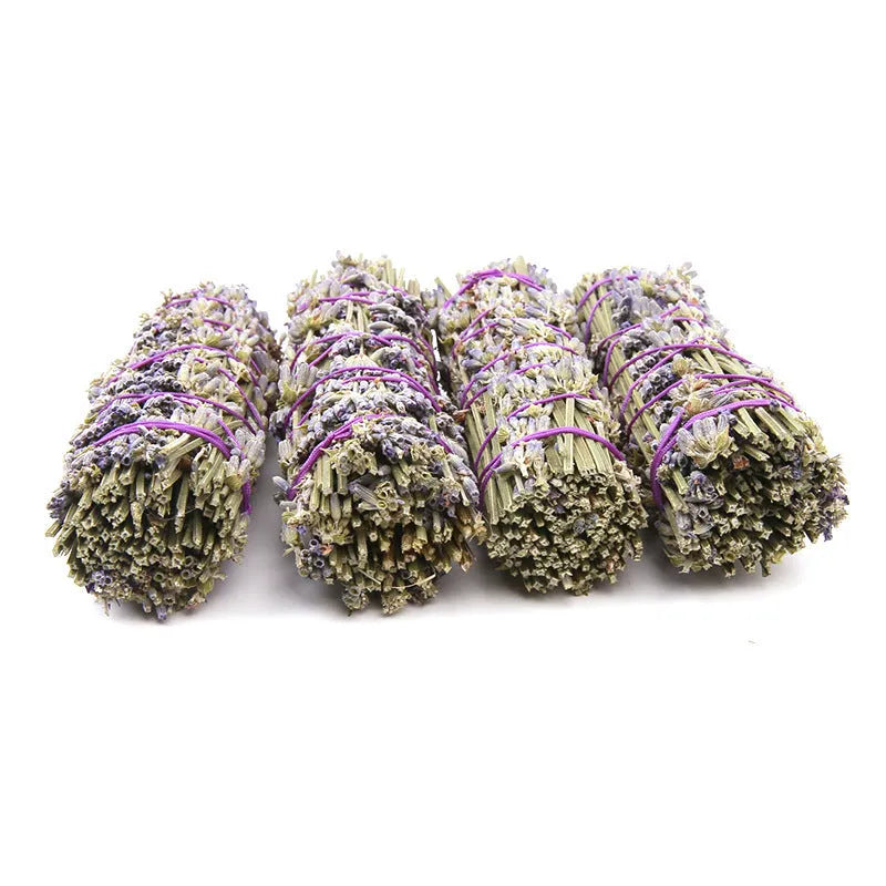 Natural dried flower aromatherapy stick with lavender scent, 4 inches long