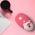 Wireless cartoon animal mouse for laptop in yellow tiger design with USB receiver