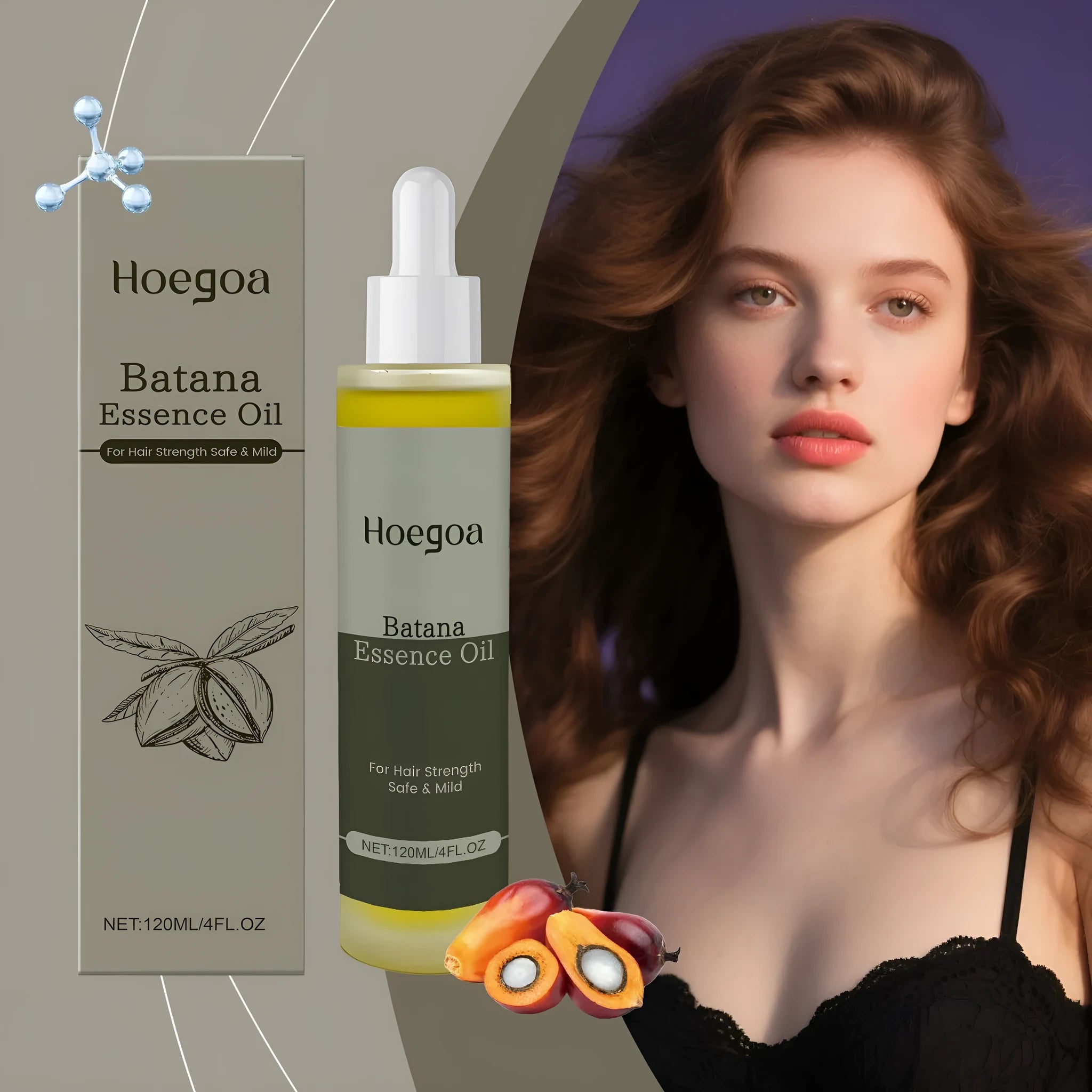 120ml bottle of Platthana Secret Hair Essential Oil for scalp massage and daily treatment.