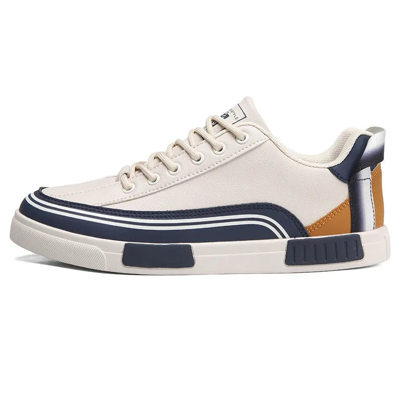 Men's white and green canvas casual shoes with mesh ventilation panels on the upper.