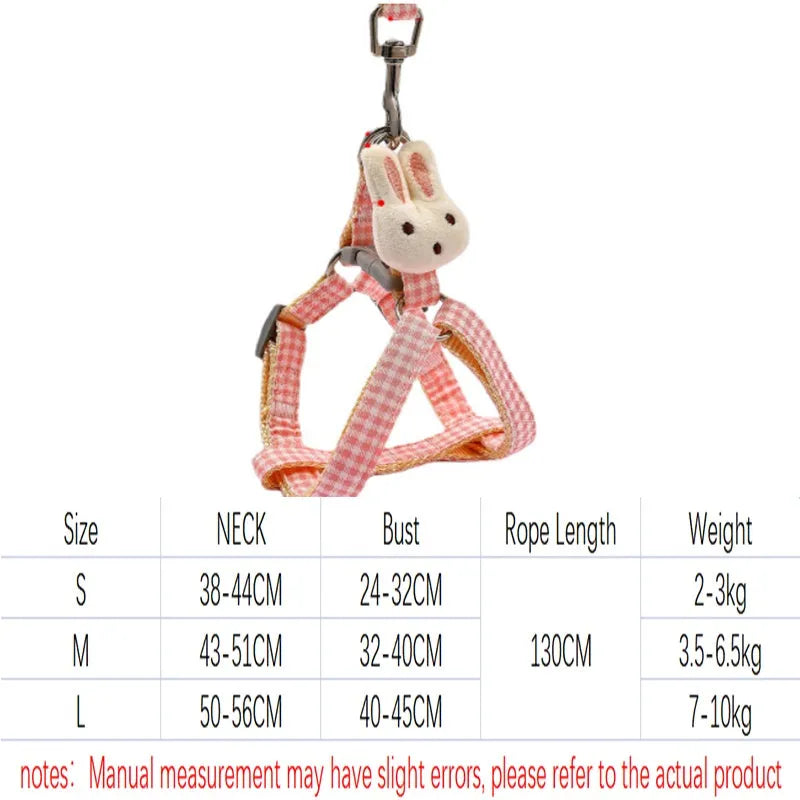 Small dog harness and leash set in multiple colours with quick release buckles