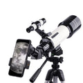 Children's dark blue astronomical telescope with 16X-66X magnification on tripod with accessory case