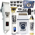 Rechargeable stainless steel hair clipper with 4-in-1 grooming kit and USB charging cable