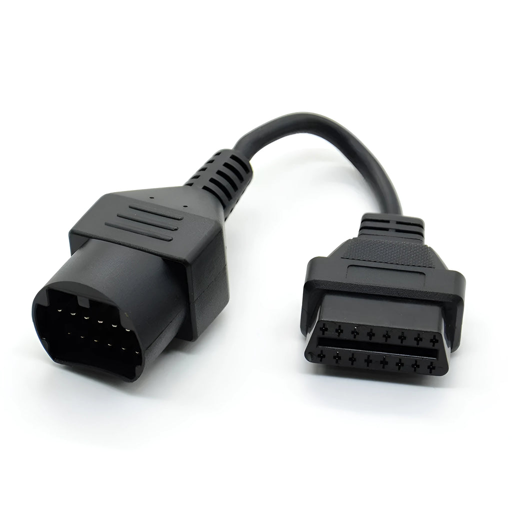 Black PVC Mazda 17-pin to OBDII 16 pin car diagnostic inspection cable for vehicle diagnosis