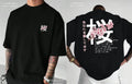 Men's short-sleeved cotton T-shirt loose fit in black pullover style