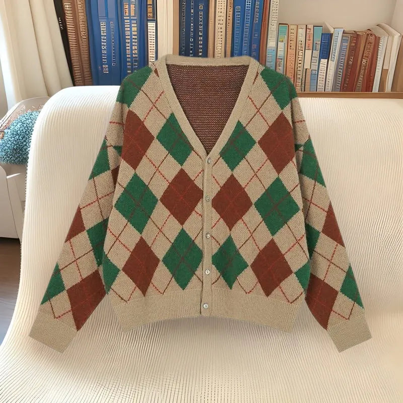 Acrylic knit casual cardigan in macaron colours with regular sleeves and free size