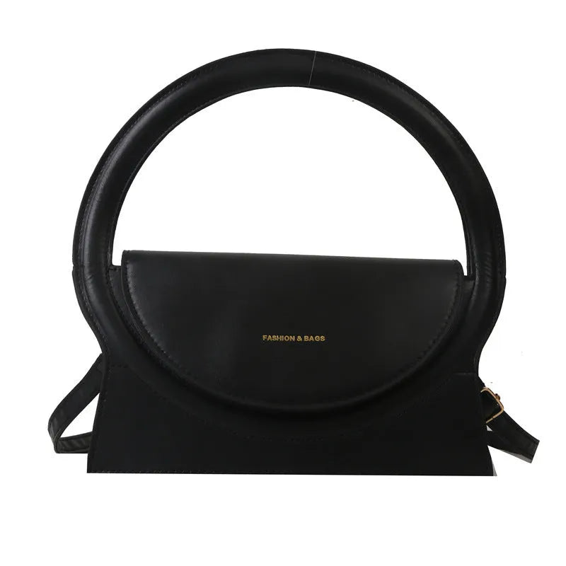 Horizontal square PU leather messenger bag with sandwich pocket design in five colour options