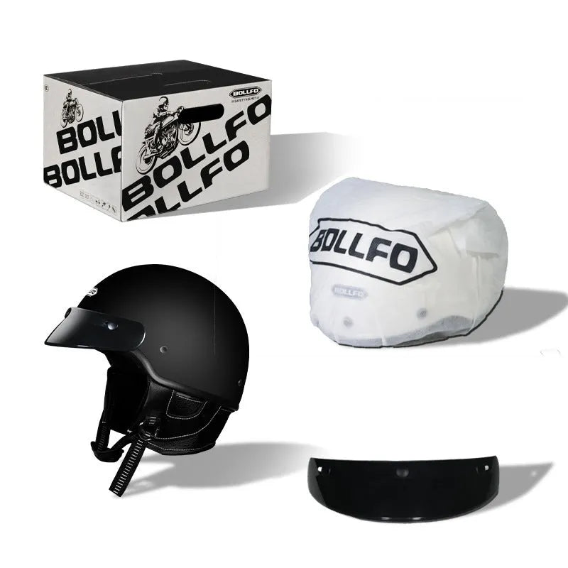 Retro style motorcycle helmet shown in cement grey colour on a plain background.