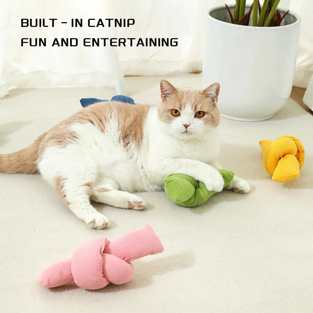 White knotted cotton rope dog toy for tugging and chewing.