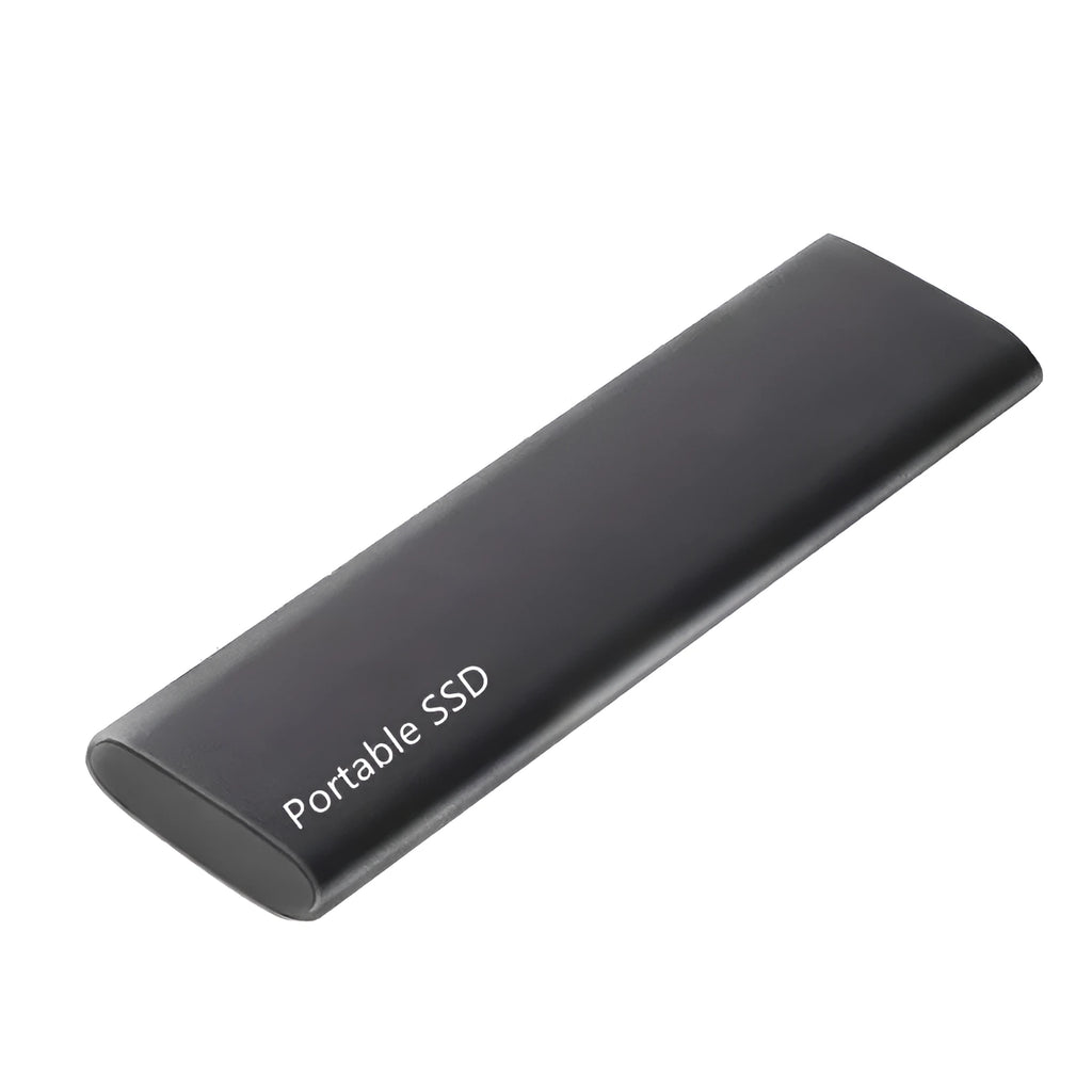 Metal shell ultra-thin mobile SSD expansion drive showing red interface option
