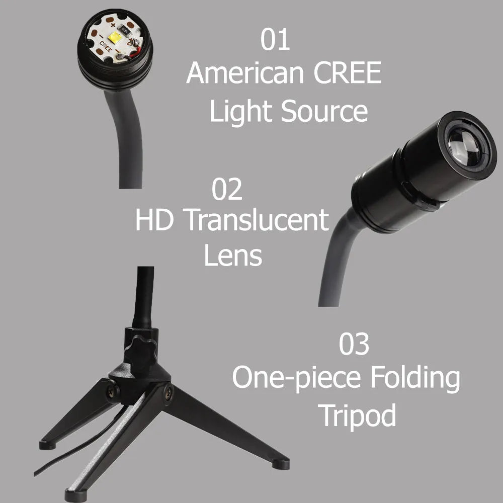 Adjustable star projector lamp showing Earth and Moon projection effects on a wall.