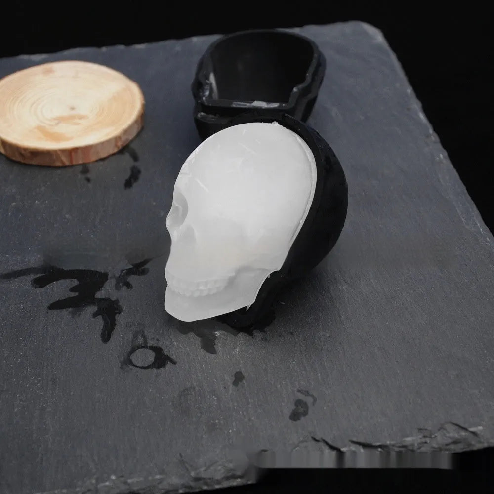 3D Halloween skull ice maker silicone tray with detailed mould