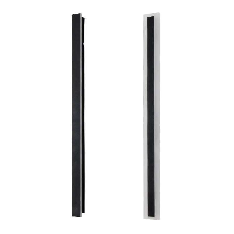 Outdoor LED strip wall lamp with wrought iron housing and 150cm length for garden lighting